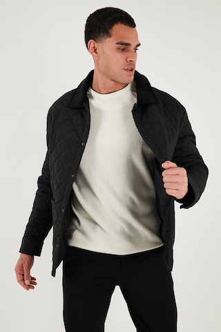 Buratti Kapitoneli Regular Fit Kadife Detaylı Erkek Mont 497Leroy Siyah
