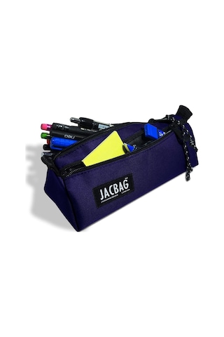 Jacbag Dual Prime İki Bölmeli Üçgen Mor Kız Çocuk/kadın Kalem Çantası Çok RENKLİ