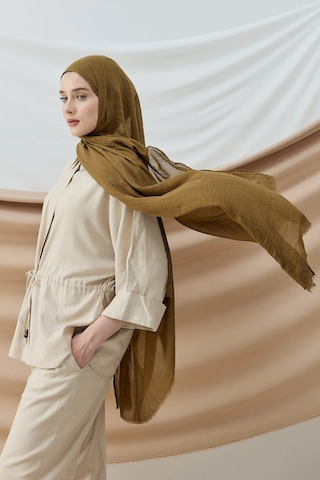 Aminenesil Modakaşmir Aya Şal Koyu Bronz Renk