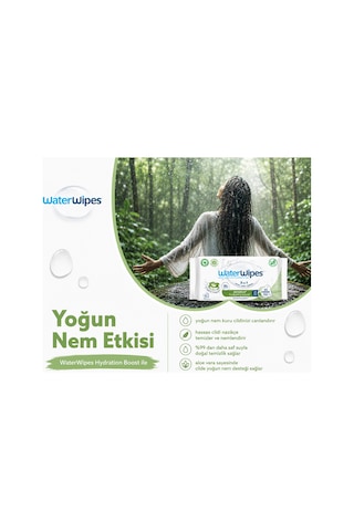 Waterwipes Sensitive+ Yoğun Nem Takviyeli Islak Mendil 12x60 Adet 720 Yaprak - Hydrating Boost 12'li Set
