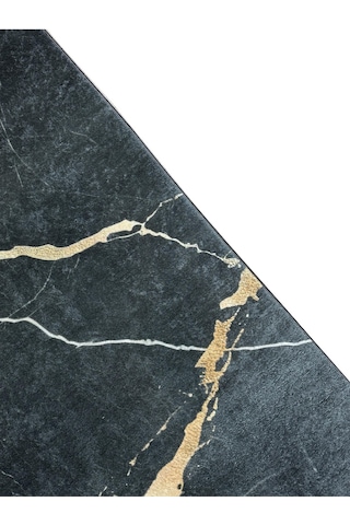 Dijital Kaymaz Yıkanabilir Gold Detaylı Modern Salon Halısı Mutfak Halısı Yolluk Balkon Halısı Gold