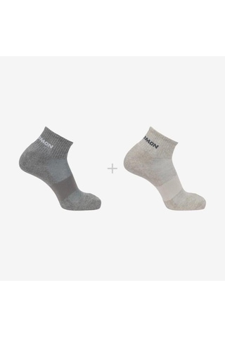 Salomon Evasion Ankle 2-pack Çorap-27421 Açık Gri - Gri