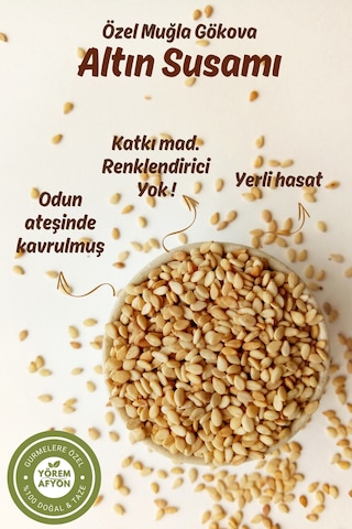 Muğla Gökova Yöresinden Yerli Mahsul Kavrulmuş Simitlik, Pastalık Susam Sesamum İndicum 250gr.