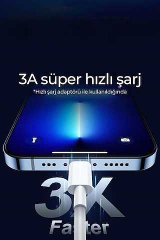 Abatech Lightning To Usb Type C 20w Hızlı Şarj Apple Uyumlu iPhone Data Kablosu Beyaz