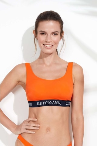 U.S. Polo Assn. Kadın Turuncu U Yaka Bralet Bikini Üst 21503