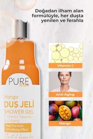 C Vitamin Topçuklu Mango Özlü Arındırıcı Duş Jeli 2x400 Ml Mango