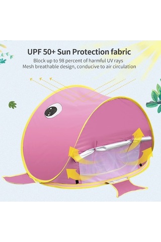 Tongxida Bebek Plaj Çadırı Uv Koruyucu Havuz Bebek Çocuk Pop Ile Sunshelter K7001s-pink Pembe Pembe