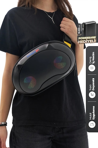 Zampago Shadowcat Led Işıklı Bel Çantası Su Geçirmez Darbe Dayanıklı + 10.000 Mah Powerbank Siyah