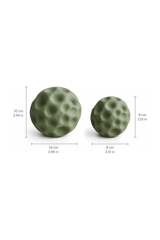 2'li Ay Dekor Objesi Yeşil Modern Ay Heykeli Masa Üstü Raf Dekoru Minimalist Ev Dekorasyonu
