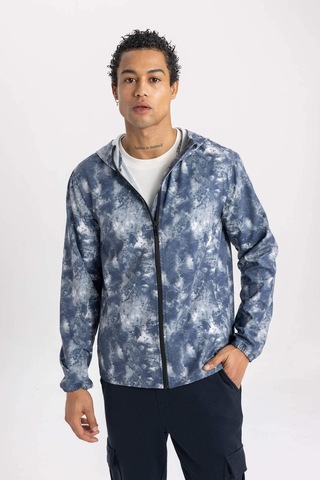 Defacto DeFactoFit Mevsimlik Mont Su İtici Slim Fit Dar Kesim Kapüşonlu File Astarlı Esnek Dokulu B2189AX24SPBK81 Siyah