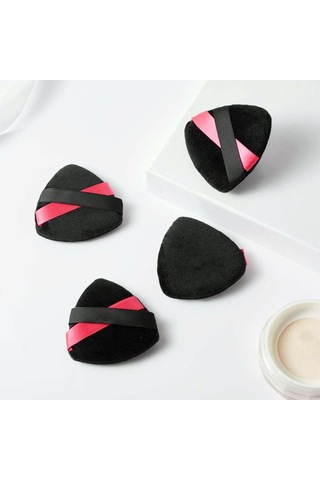 Melien Pamuk Yıkanabilir Kadife Puf Makyaj Süngeri Siyah 2'li