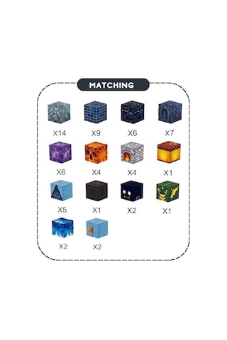 Kzl Manyetik Blok Yapı Küpleri Seti 2x2x2 Cm 64 Parça Ch1392