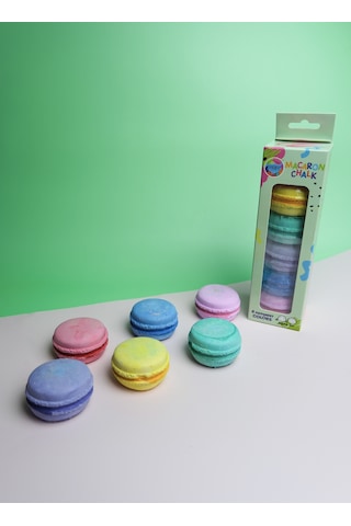 6 Lı Renkli Yumuşak Macaron Tebeşir Seti