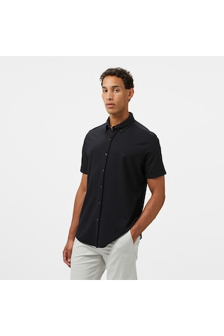 Nautica Erkek Siyah Classic Fit Gömlek Düz W55416t Siyah