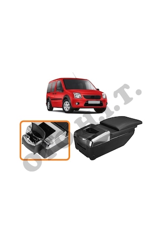 Ford Connect Makyajlı Uyumlu Bardaklıklı Lüks Kol Dayama Kolçak Siyah İthal.