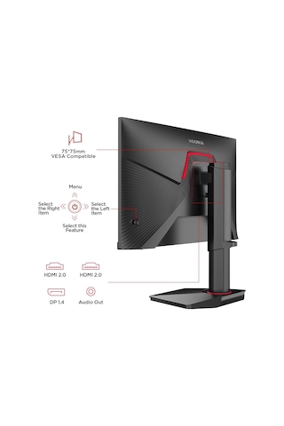 G2511e 24.5 İnç Monitör, 320hz E-spor Monitörü, Ips Fhd 1080p, Adaptive-sync, 2x Hdmı 2.0 + Dp 1.4,%99 Srgb, Profes