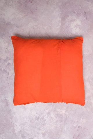 Peraluna Foam Pıllow Şifon Şerit Triko Yastık Kılıfı 45x45 Cm Turuncu - Turuncu