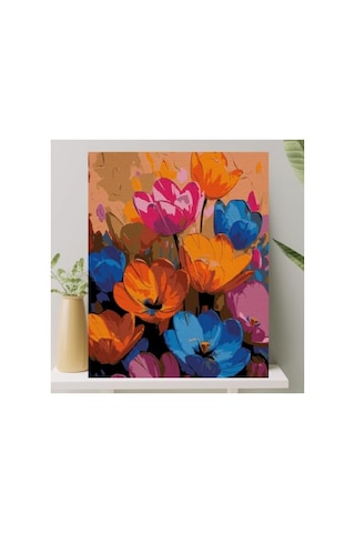 Sayılarla Boyama Tuval Seti, Fırça Ve Boya Dahil 40x50 Cm