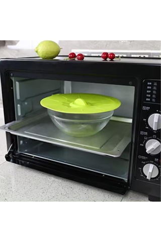 Tencereler Ve Tavalar İçin Silikon Kapaklar, 5 Paket Evrensel Silikon Gıda Kapakları, Yeniden Kullanılabilir, Isıya Dayanıklı Ahşap