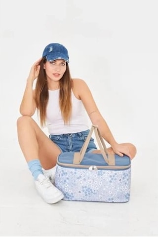 22 Litre Kapasiteli Termal Piknik Çantası, Sıcak Soğuk Koruma Özelliği Açık Bej