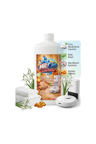 Mr.cin Robot Süpürge Deterjanı Amber Kokulu 1 Litre Tekli
