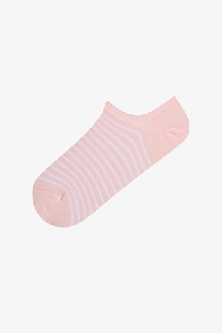 Penti Parlak Blush Çizgili Simli 3 Çift Sneaker Çorap Çok Renkli