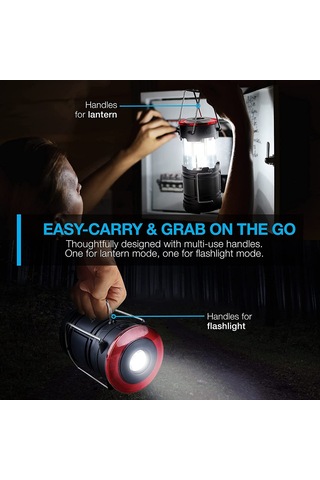 Youtek Led Kamp Mini Feneri, 180lm Isınma Beyazı, 220v Giriş, Ip64 Su Geçirmez, Abs Malzeme, Hediyelik Kutulu Siyah