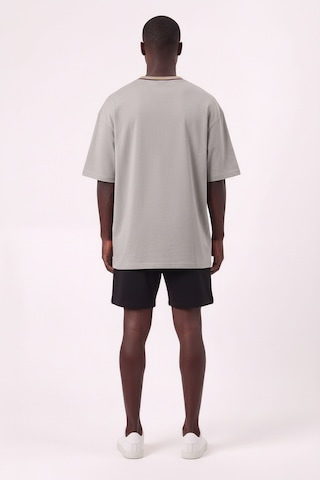 Blow Up Lakers Yazılı Gri Oversize Erkek T-shirt 11213 SİYAH
