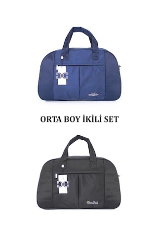 Case Club Iki Renk Orta Boy Seyahat Ve Spor Çantası Omuz Askılı Çok Renkli