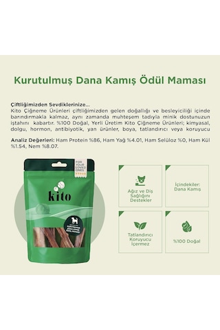 Dana Kamış Çiğnemelik Köpek Ödül Maması%100 Doğal, Glutensiz, Organik 100 Gr