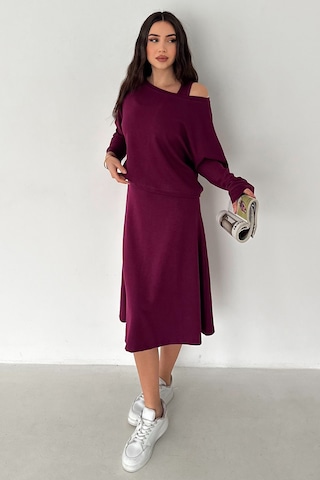 Kadın Düşük Omuzlu Takım Burgundy Drift Bordo