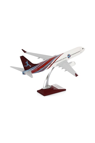 Zekupp - Maket Uçak Boeing 737-800 1/100 - Bordo Mavi Taraftar