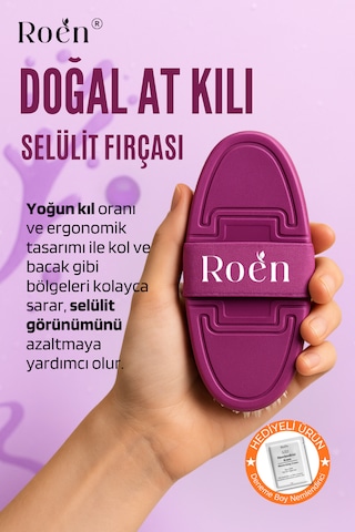 Selülit Görünümünü Gidermeye Yardımcı, Sıkılaştırıcı , Doğal At Kılı Selülit Fırçası