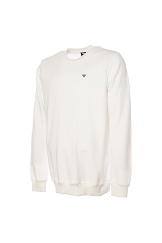 Hummel T-ıc Ico Erkek Beyaz Yuvarlak Yaka Sweatshirt Beyaz