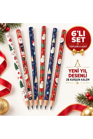 Fatih Yılbaşı Desenli 2b Kurşun Kalem 6 Adet Çok Renkli Fatih Yılbaşı Desenli 2b Kurşun Kalem 6 Adet Çok Renkli