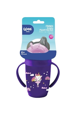 Wee Baby Friends Pipetli Bardak Mor 265 Ml Mor
