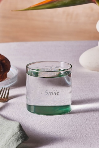 Karaca Mito Cam Su Bardağı 330 Ml Yeşil Yeşil