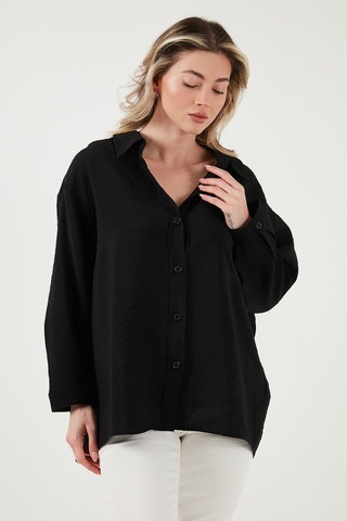 Fashion Friends Bayan Gömlek 25y0571k1 Siyah Siyah
