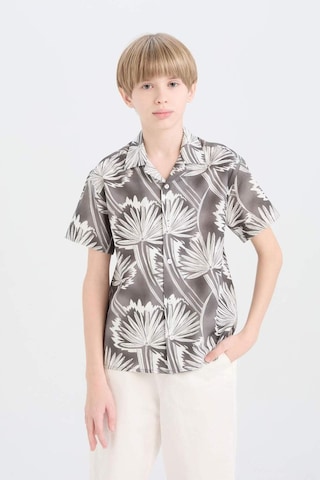 DeFacto Erkek Çocuk Oversize Geniş Kalıp Polo Yaka Kısa Kollu Gömlek D7771A825SMGR449