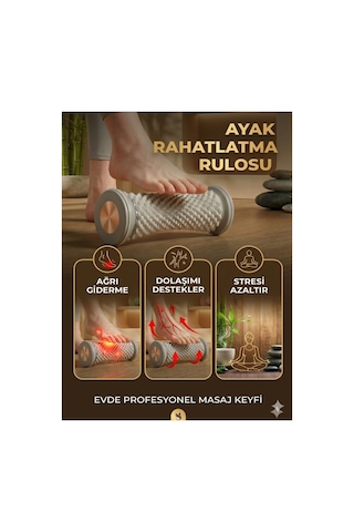 Ayak Masaj Rulosu - Dikenli Terapi Silindiri Destekleyici Masaj Aleti