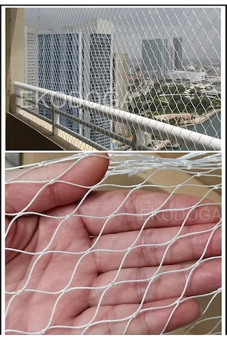 Balkon Filesi 2,5x8 Metre Kuş Filesi Güvercin Önleme Ağı