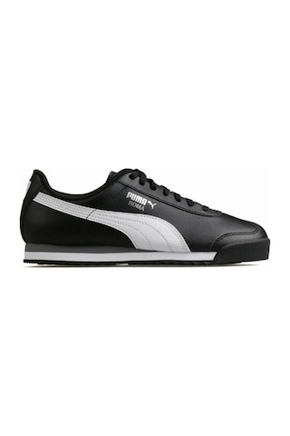 Puma Roma Erkek Spor Ayakkabı Retro Tasarım, Softfoam+ Konforlu Günlük Sneaker Siyah/beyaz