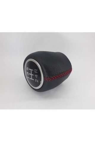 Linea Ve Punto Vites Topuzu Deri Kırmızı Dikiş Siyah