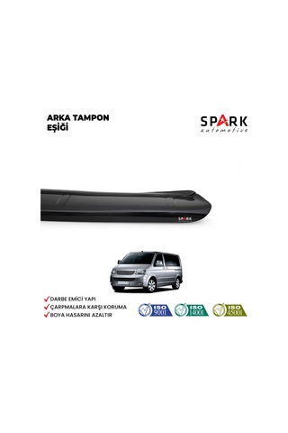 Volkswagen Transporter T5 2003-2009 Yıl Aralığı Uyumlu Arka Tampon Eşiği Parlak Siyah