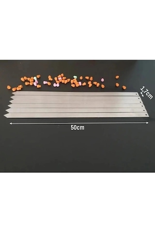 Rotanev Profesyonel Metal Kıyma Şiş Adana Urfa Antep Kebap Şişi 12 Adet