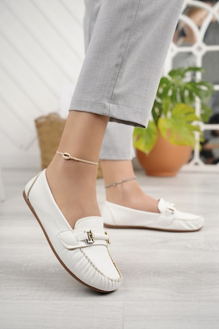 Khayt Daisy Casual Günlük Kadın Babet Ayakkabı Beyaz