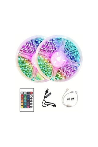 10m Şerit Led İç Mekan Renkli Rgb Şerit Led Kumandalı 44881071
