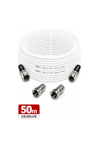 Uptech Hd Uydu Anten Kablosu 50 Metre F Konnektörlü Full Hd 4k Tv Kablosu