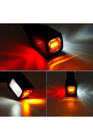 Araç Tır Kamyon Römork Karavan Yan Ikaz Lambası 3 Işıklı 12V/24V