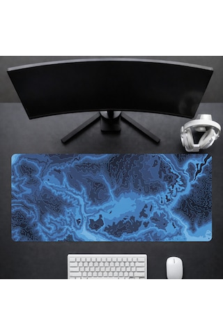 90x40 Cm Oyuncu Gaming Mouse Pad Kaymaz Kauçuk Taban Fare Altlığı Xxl Mousepad Topo Serisi 04